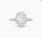 2.0 Carat Oval Halo Lab Diamond Ring – 18K Gold | IGI Certified