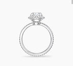 2.0 Carat Oval Halo Lab Diamond Ring – 18K Gold | IGI Certified