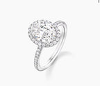 2.0 Carat Oval Halo Lab Diamond Ring – 18K Gold | IGI Certified