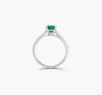 2.0 Carat Colombian Emerald Lab-Created Ring – Pavé Band, 18K Gold | IGI Certified