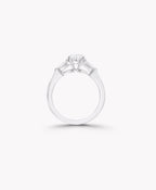 Oval Three-Stone Diamond Ring